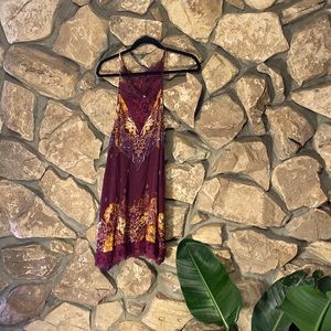 Boho floral and lace intimates slip